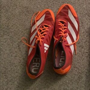 Adidas Red and Orange Sports Sneakers